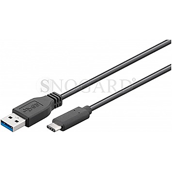 Goobay USB-A 3.0/USB-C 3.0 1m schwarz