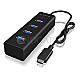 ICY BOX IB-HUB1409-C3 4 Port USB 3.0 Hub schwarz
