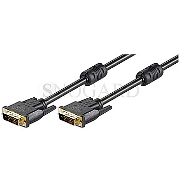 Goobay 93112 DVI-D 24+1 Dual Link Kabel 5m schwarz