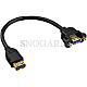 InLine 33445G USB 3.0 Adapterkabel Buchse A auf Einbaubuchse A 20cm schwarz