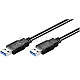 Goobay 94929 USB 3.0 Typ-A Stecker/USB 3.0 Typ-A Stecker 3m schwarz