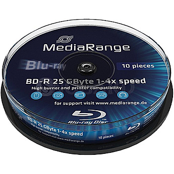 MediaRange MR496 BD-R 25GB 4x 10er Spindel