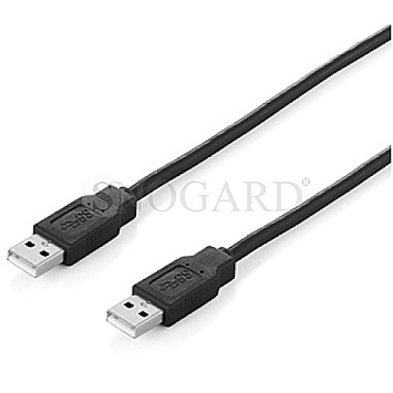 Equip USB 2.0 Typ-A Kabel 2x Stecker 5m schwarz