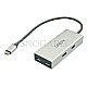 Lindy 43091 USB 3.1 Typ-C Hub 4-Port silber