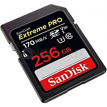 256GB SanDisk Extreme PRO R170/W90 SDXC UHS-I U3 Class 10 V30