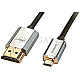 Lindy 41678 Cromo Slim HDMI High Speed Kabel an Micro HDMI 3m