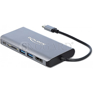 DeLOCK 87683 USB-C Dockingstation 4K HDMI/DP/USB3.0/SD/GLAN/PD 3.0