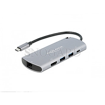 DeLOCK 87767 USB Typ-C Dockingstation mit M.2 Slot 4K HDMI / USB / LAN / PD 3.0