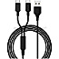 Smrter Hydra Duo USB-C / USB 2.0 Typ-A Ladekabel 1.2m schwarz
