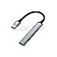 Equip 128960 4 Port USB Hub 3x USB 2.0 + USB 3.0 Aluminium