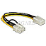DeLOCK 83775 Power Cable PCIe 6pin Buchse -> PCIe 8pin Stecker 20cm