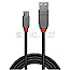 Lindy 36732 Anthra Line USB 2.0 Typ A/USB 2.0 Micro-B 1m schwarz
