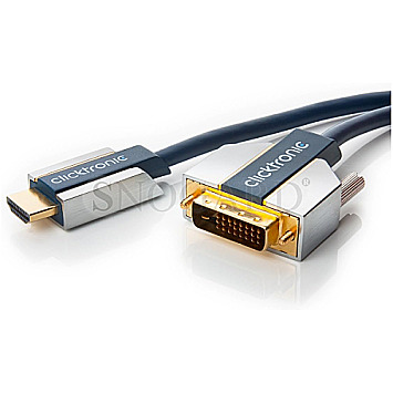 Clicktronic 70542 Advanced HDMI auf DVI-D Adapterkabel 3m blau