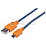 Manhattan 352734 HiSpeed USB 2.0 / Micro USB Typ-B Anschlusskabel 1m blau/orange