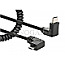 Manhattan 356244 Spiralkabel USB-C auf Micro-USB Ladekabel 1m abgewinkelt