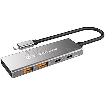 Conceptronic HUBBIES15G 4 Port USB 3.1 Hub 2x USB-C Buchse + 2x USB-A Buchse