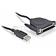 DeLOCK 61509 USB 1.1 zu Paralell DB25 Adapterkabel 1.8m schwarz