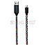 2GO 797145 LED Micro USB Kabel 1m Lade- Daten Kabel 1m mehrfarbig