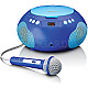 Lenco SCD-620 blau Tragbares CD-Radio + Mikrofon