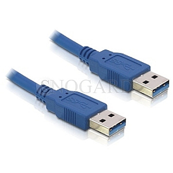 DeLOCK 82534 USB-A 3.0 Kabel 2x USB 3.0 Typ-A Stecker 1m blau