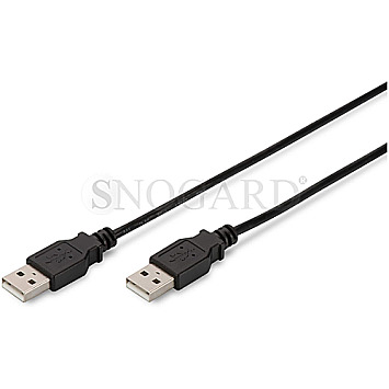 Digitus AK-300101-018-S USB 2.0 Kabel 2x USB 2.0 Typ-A Stecker 1.8m schwarz