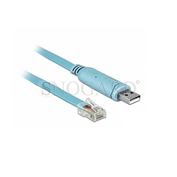 DeLOCK 63289 USB 2.0 Typ-A Stecker -> Seriell RS-232 RJ45 Stecker 3m blau