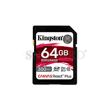 64GB Kingston SDR2/64GB Canvas React Plus R300/W260 SDXC UHS-II U3 Class 10 V90