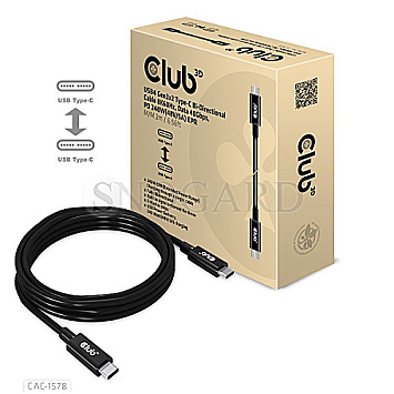 Club 3D CAC-1578 USB4 Gen3x2 40Gb/s 8K60Hz 240W PD EPR 2x USB-C Stecker