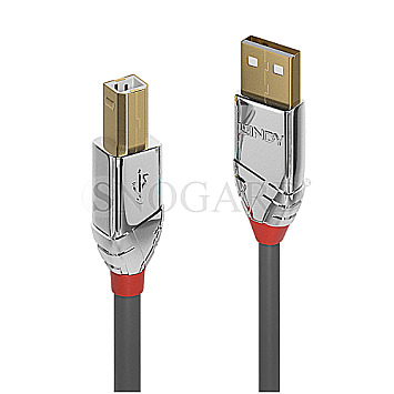Lindy 36644 Cromo Line USB 2.0 Typ-A/USB 2.0 Typ-B 5m grau