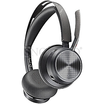 Poly 213729-01 Voyager Focus 2 Office Bluetooth Headset schwarz
