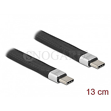 DeLOCK 86939 USB-C 3.2 Gen 2 FPC Flachbandkabel 13cm schwarz