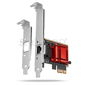 Axagon PCEE-G25 PCIe 2.1 x1 2.5G LAN Adapter RJ45 inkl. Low Profile Blende