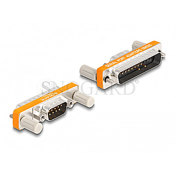 DeLOCK 66980 Seriell/VGA Adapter D-Sub 9pin auf D-Sub 25pin orange/silber