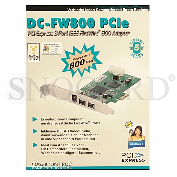 Dawicontrol DC-FW800 PCIe, 3x FireWire 800, PCIe x1