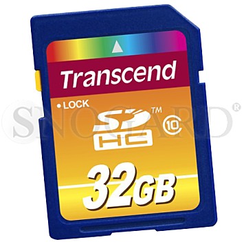 32GB Transcend TS32GSDHC10 SDHC Card blau