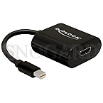 DeLOCK 65099 mini DisplayPort Stecker -> HDMI Buchse schwarz