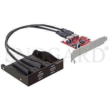 DeLock 61775 USB 3.0 Front Panel 2-Port inkl. PCI Express Card