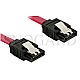DeLOCK 82676 SATA III 6Gb/s Anschlusskabel mit Metallclip 30cm rot