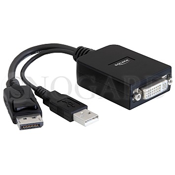 DeLOCK 61855 Adapter DisplayPort 1.1 Male -> DVI Female Active schwarz