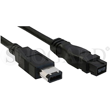InLine 36901 FireWire 400 / 800 Kabel 1m schwarz