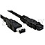 InLine 36901 FireWire 400 / 800 Kabel 1m schwarz