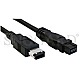 InLine 36901 FireWire 400 / 800 Kabel 1m schwarz