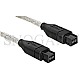 DeLOCK 82598 FireWire 800 Kabel 1m schwarz