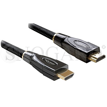 DeLock 82739 HDMI mit Ethernet Kabel 5m gerade/gerade schwarz