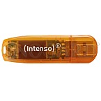 64GB Intenso 3502490 Rainbow Line USB 2.0 Stick orange