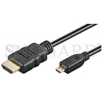 Goobay 31942 HDMI auf Micro 2m High Speed Kabel mit Ethernet schwarz
