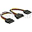 DeLOCK 60105 Y-SATA Stromkabel 15pin zu 2x 15pin SATA 15cm