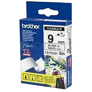 Brother TCEFX221 Labelband 9mm Flexi-Tape