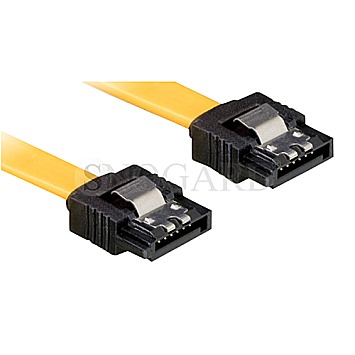 DeLOCK 82797 SATA III 6Gb/s Anschlusskabel 10cm gerade gelb