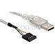 DeLOCK 83078 USB 2.0 zu Pfostenstecker Adapterkabel intern 70cm